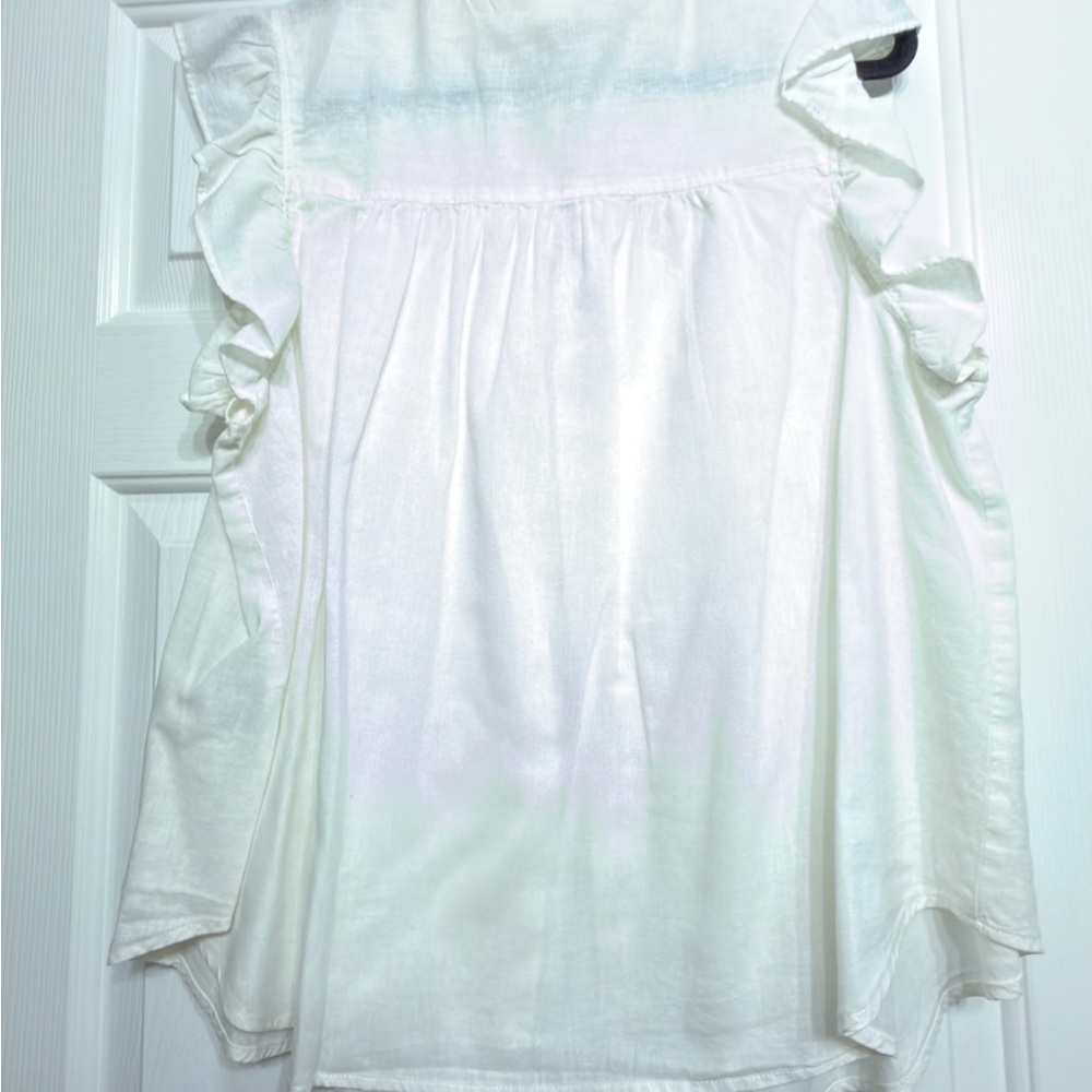 H&M Off-White Ruffle Collar Blouse - Picture 5 of 5